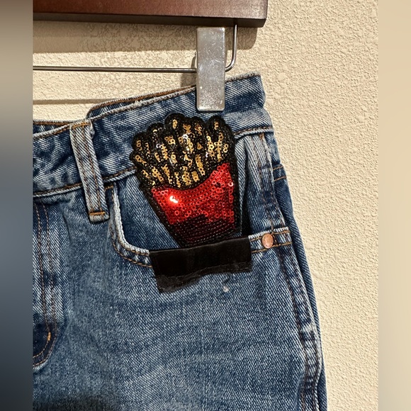 Buffalo David Bitton Women's Denim Sequined skirt - Picture 4 of 9